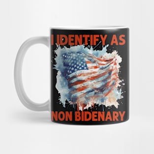 I Identify As Non Bidenary 4th Of July Mug